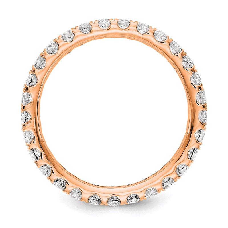 14K Rose Gold 1/2 carat Lab Grown Diamond VS+ F+ Size 4.5 Complete Eternity Band