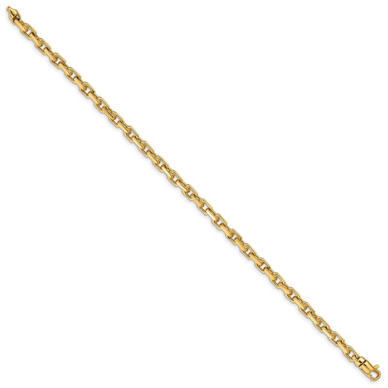 14K 18 inch 4.2mm Hand Polished Fancy Link with Lobster Clasp Chain