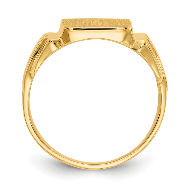 14k 10.5x10.5mm Open Back Mens Signet Ring