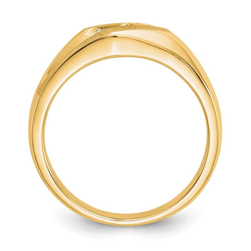 14K White Gold Men's 1/5 carat Lab Grown Diamond VS+ F+ Complete Brushed and Polished Band