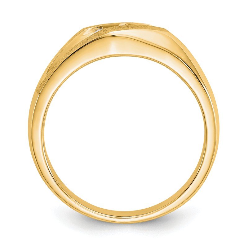 14K White Gold Men's 1/5 carat Lab Grown Diamond VS+ F+ Complete Brushed and Polished Band