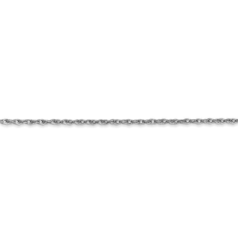14K White Gold 14 inch 1.3mm Heavy Baby Rope with Lobster Clasp Chain
