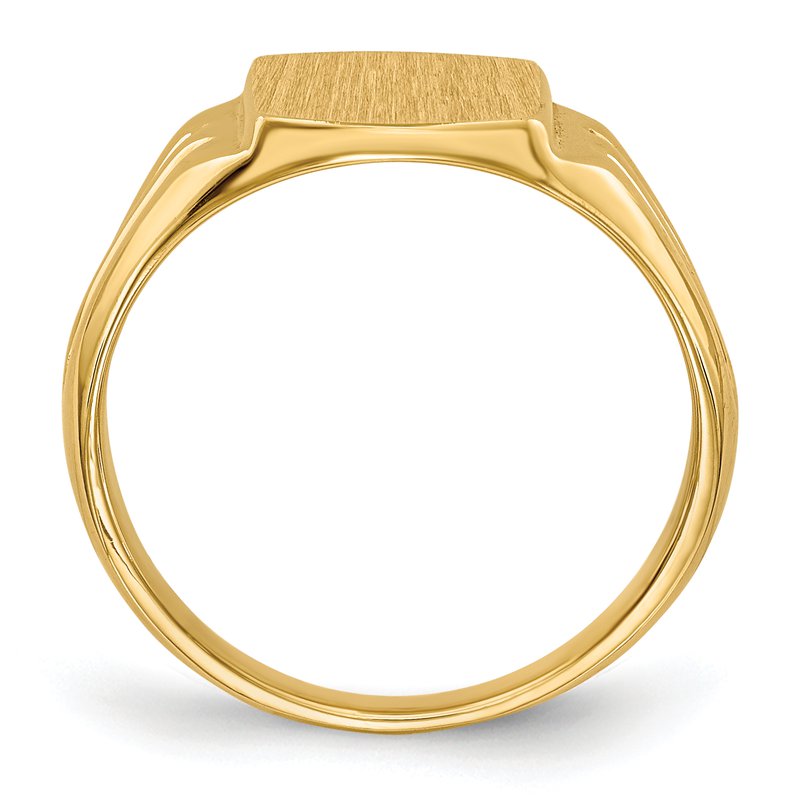 14k 8.5x10.5mm Closed Back Signet Ring