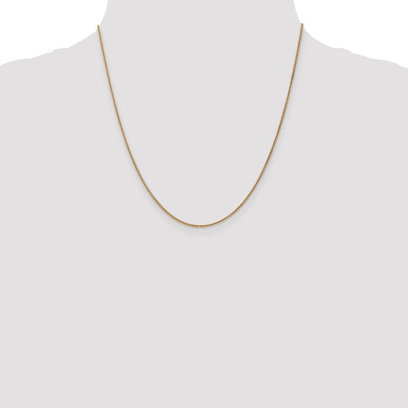 14K 10 inch 1.25mm Spiga with Lobster Clasp Anklet