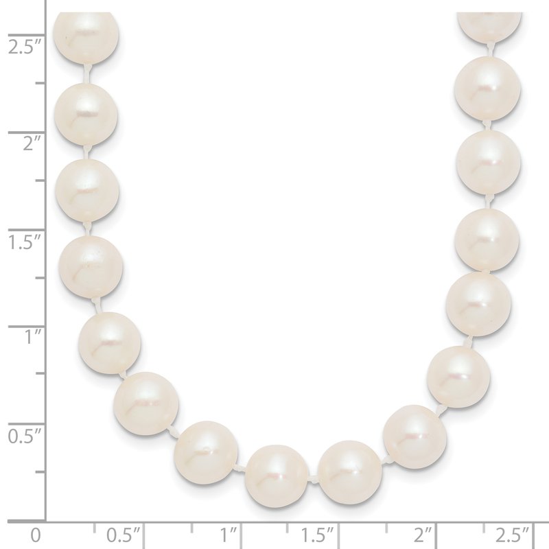 14k 8-9mm White Near-Round Freshwater Cultured Pearl 16 inch Necklace