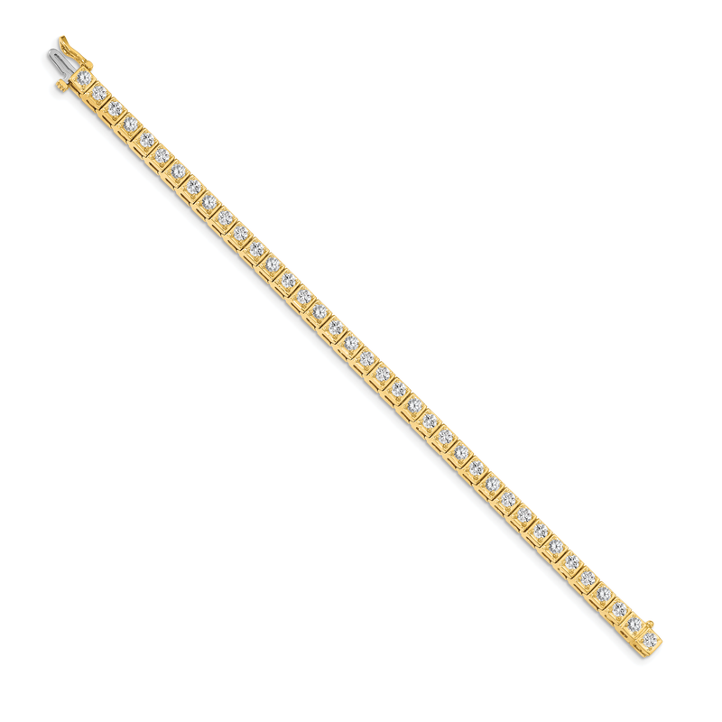 14k Complete 3.75 carat Round AA Diamond 4-prong 7 inch Tennis Bracelet