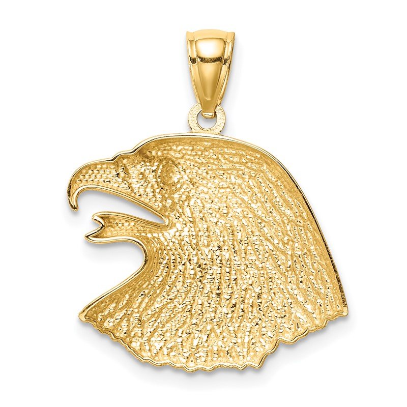 14K Diamond-Cut Eagle Pendant