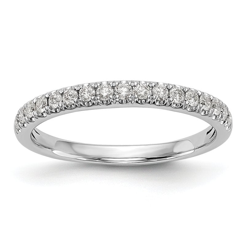 14K White Gold 3/8 carat Lab Grown Diamond VS+ F+ Complete Wedding Band