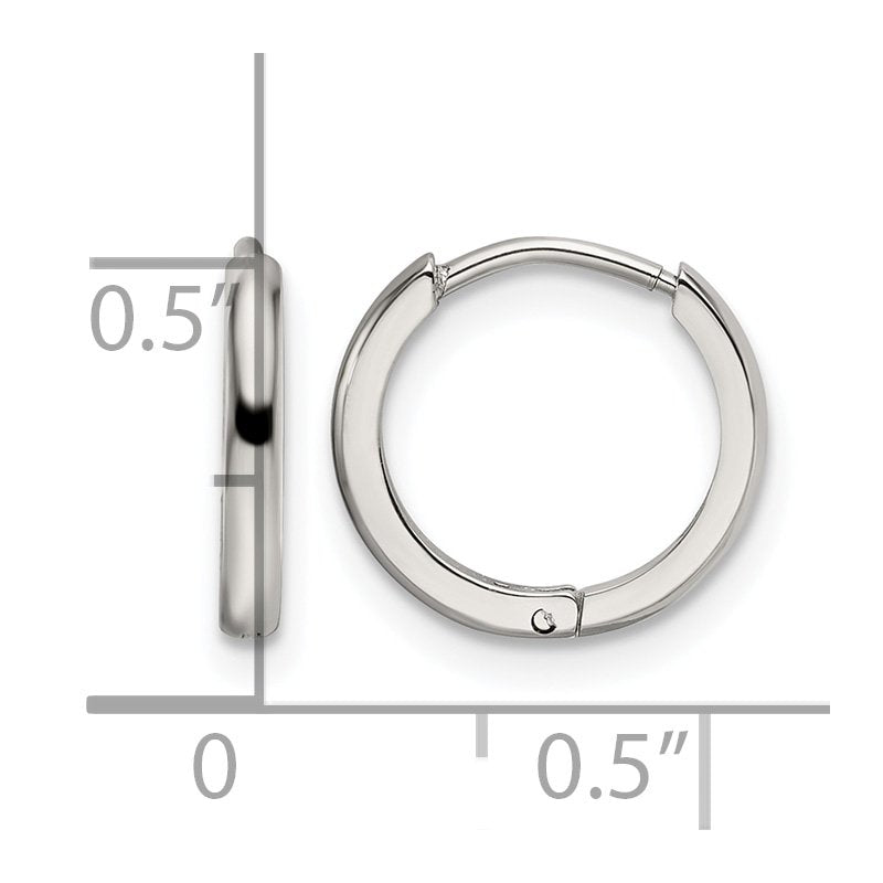 Stainless Steel Polished 1.4mm Endless Hinged Hoops