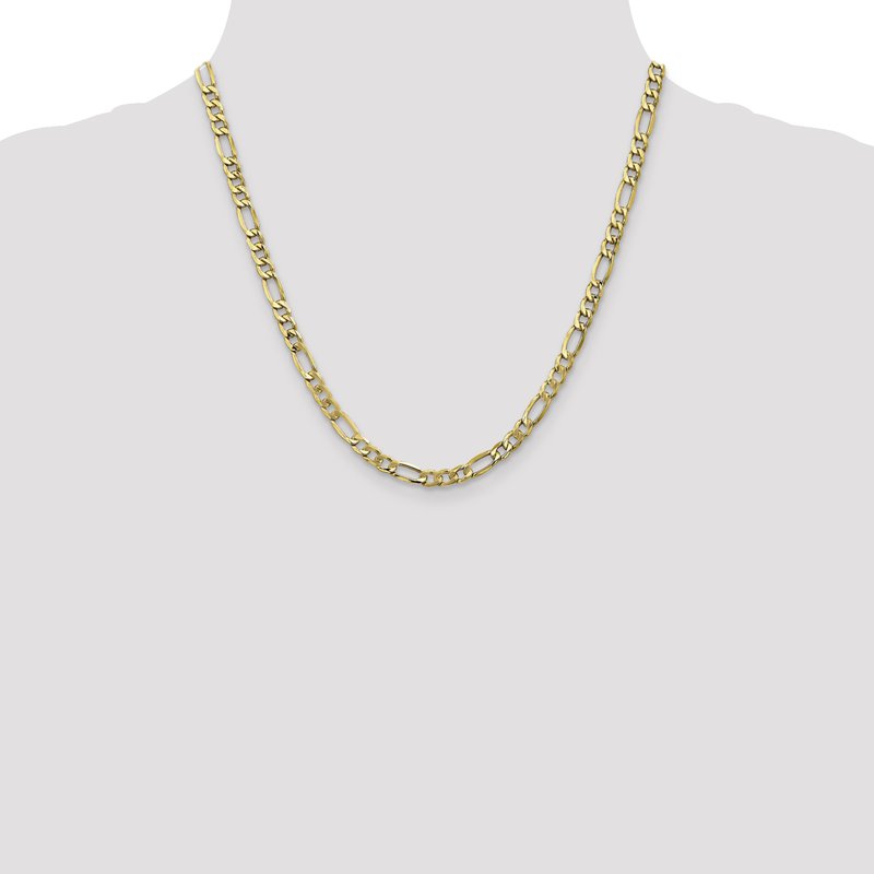 10K 5.35mm Semi-Solid Figaro Chain